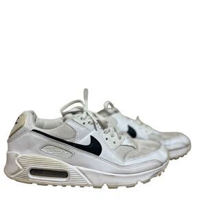 Nike CQ2560-101 Air Max 90 White Black Athletic Casual Shoes Women's Size 7.5